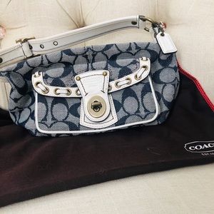 Coach Mini Bag with white mini card/keychain